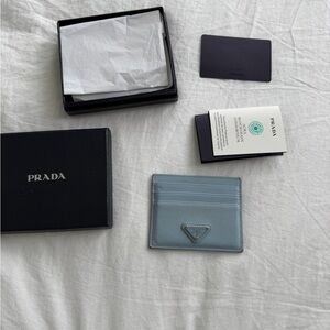 Prada Sky Blue Card Holder